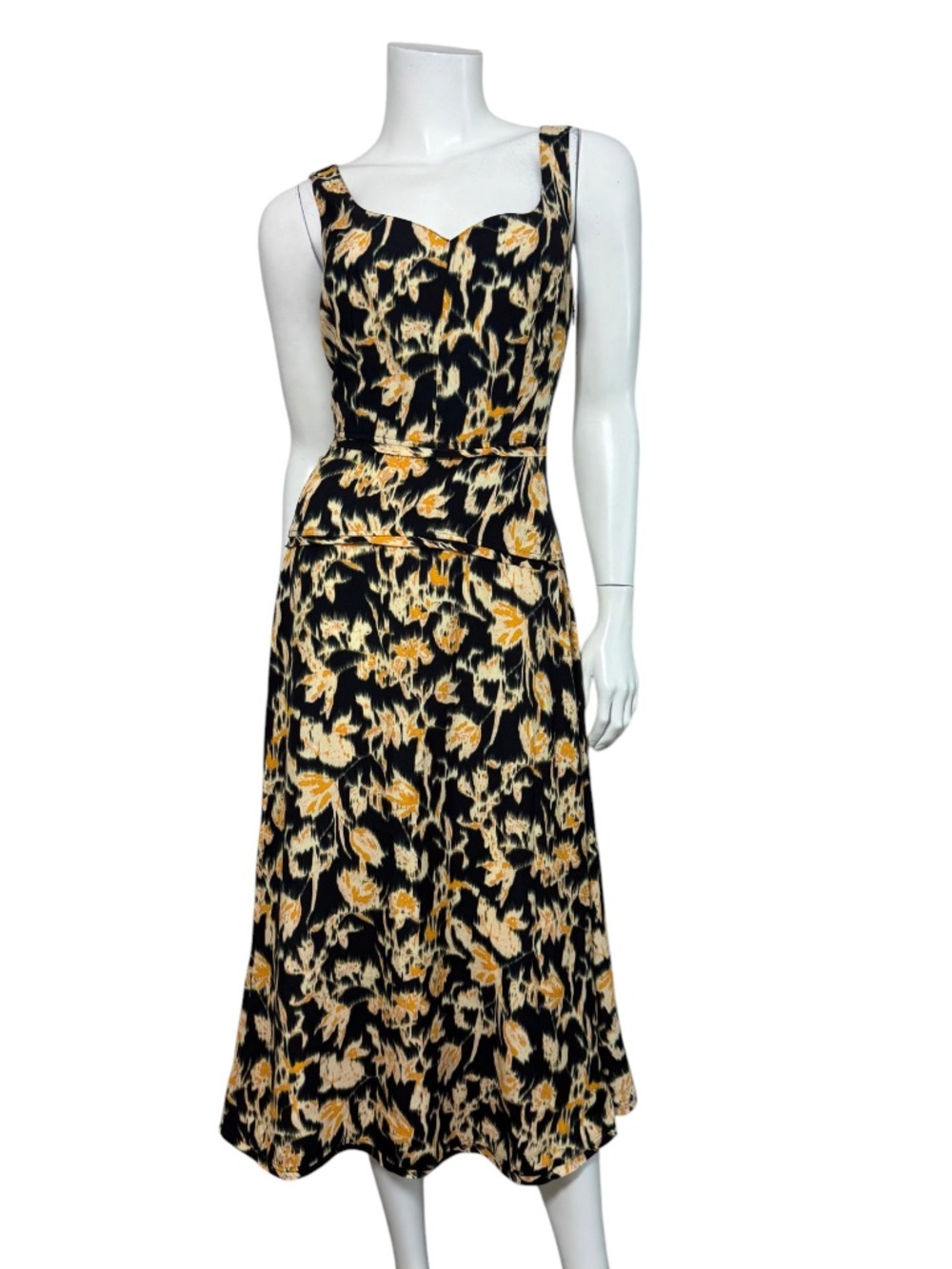Ulla Johnson Vivi Sweetheart Midi Dress Tourmaline Multi Size 4